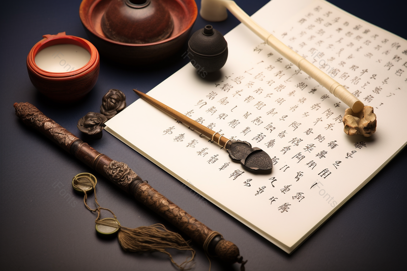 黑色背景上的书法作品组合,高清,摄影图,摄影图片,图片大全,摄影图免费下载